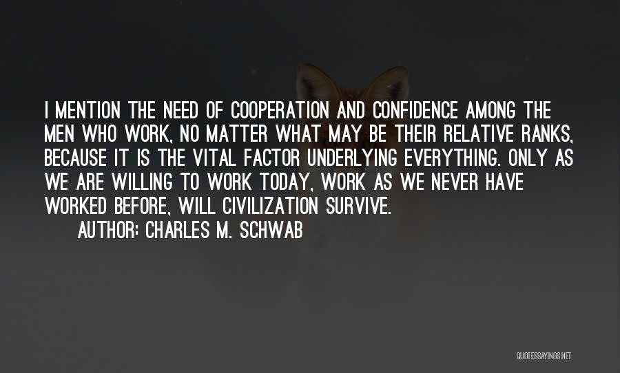Cooperation Quotes By Charles M. Schwab