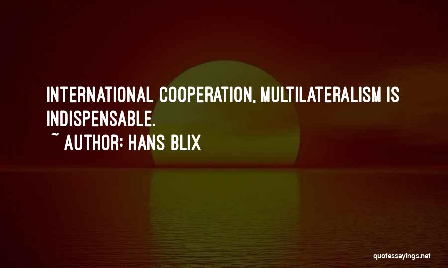 Cooperation Quotes By Hans Blix