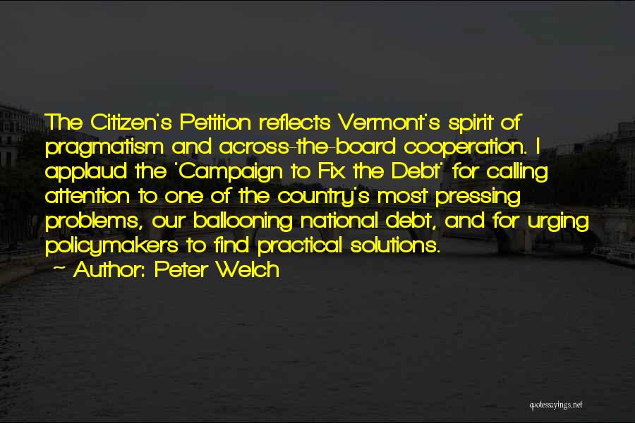 Cooperation Quotes By Peter Welch