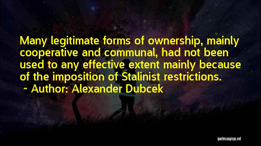 Cooperative Quotes By Alexander Dubcek