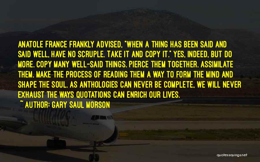 Copy Reading Quotes By Gary Saul Morson