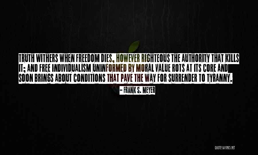 Core Truth Quotes By Frank S. Meyer Core Truth Quotes By Frank S. Meyer