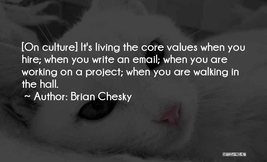 Core Values Quotes By Brian Chesky