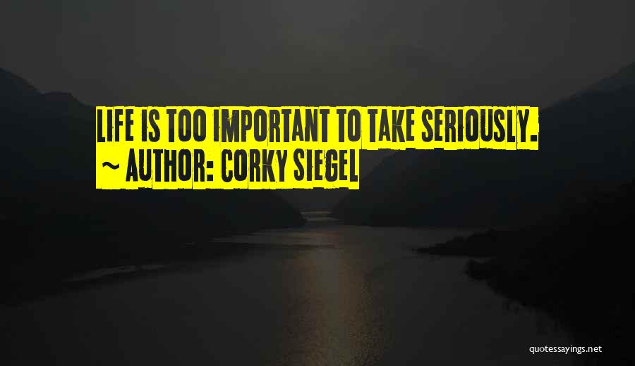 Corky Life Goes On Quotes By Corky Siegel