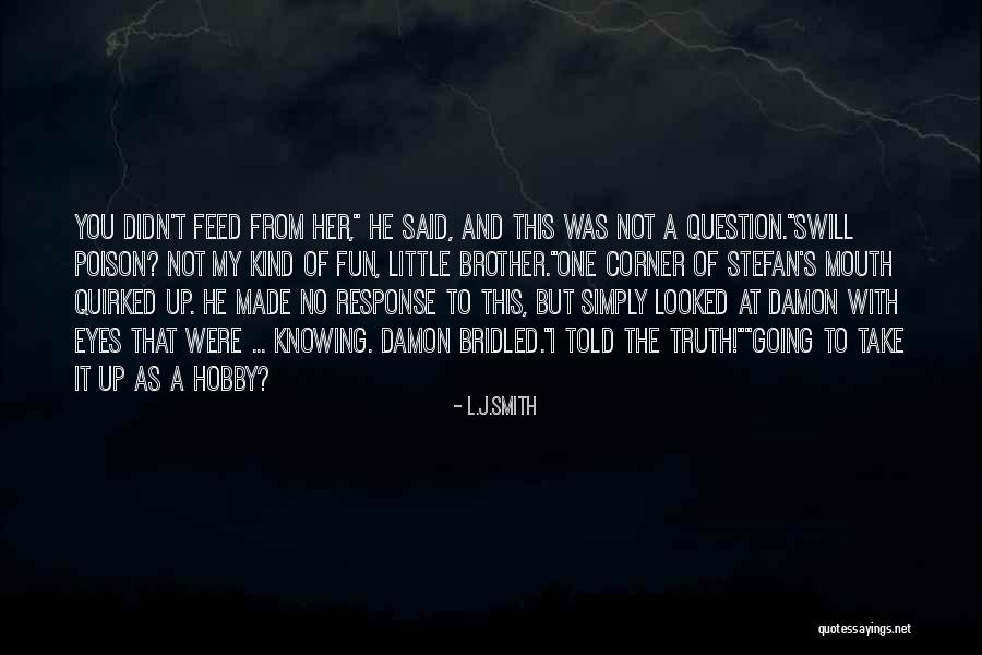 Corner Of Mouth Quotes By L.J.Smith Corner Of Mouth Quotes By L.J.Smith