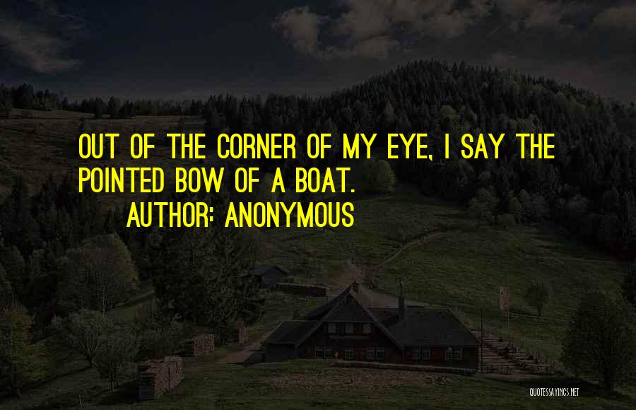 Corner Of My Eye Quotes By Anonymous