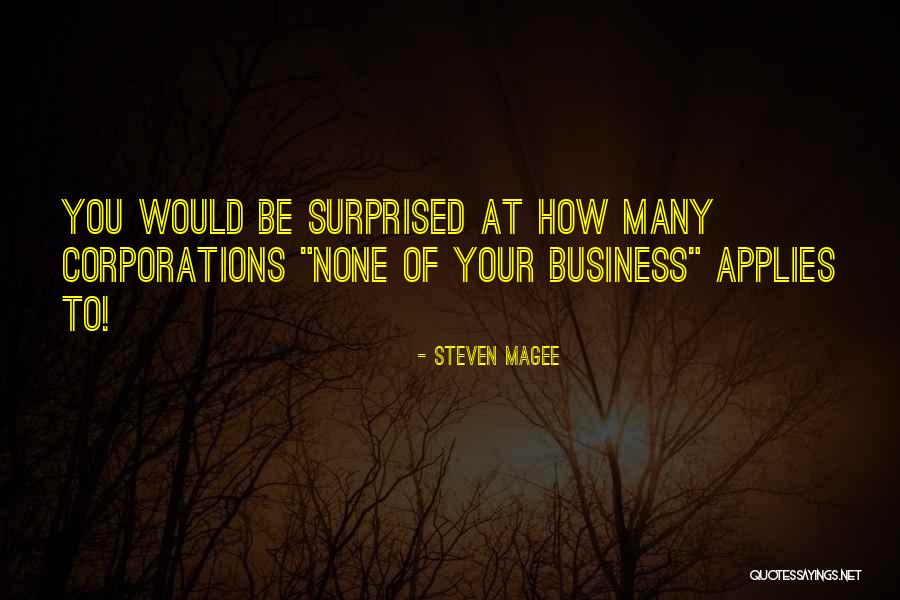 Corporate Culture Quotes By Steven Magee