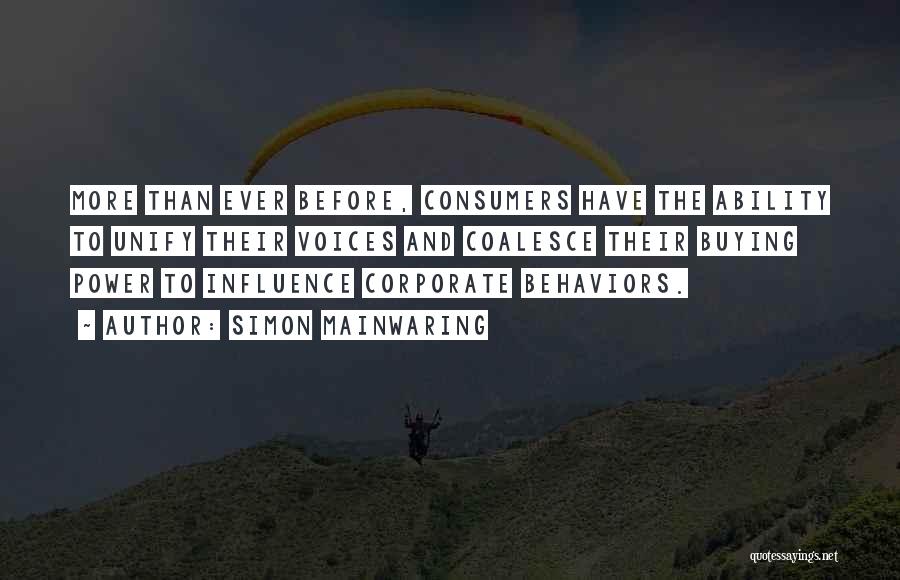 Corporate Power Quotes By Simon Mainwaring