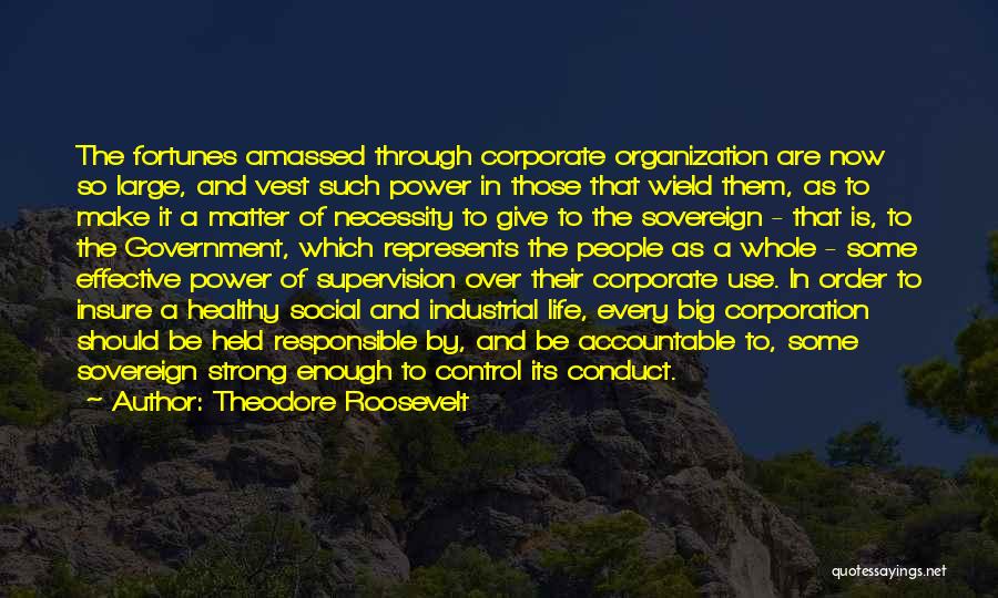 Corporate Power Quotes By Theodore Roosevelt