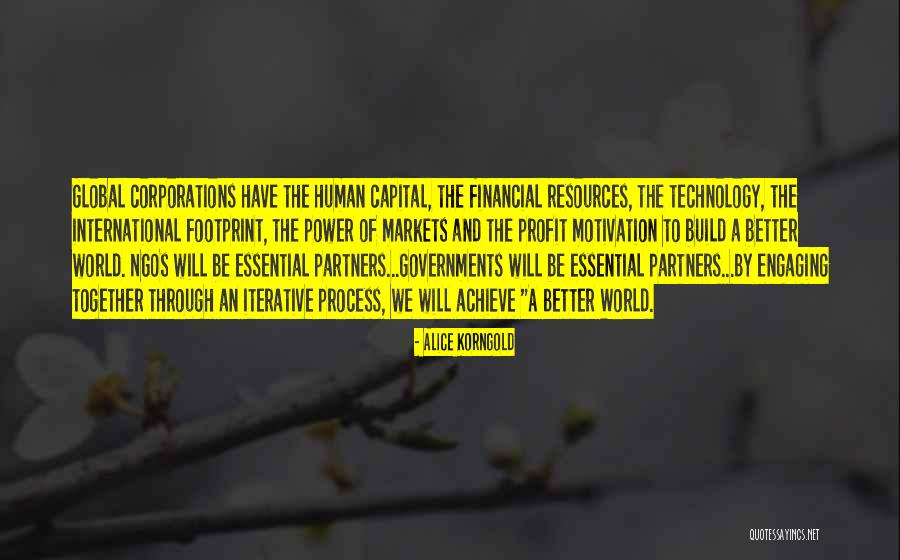 Corporate Profit Quotes By Alice Korngold