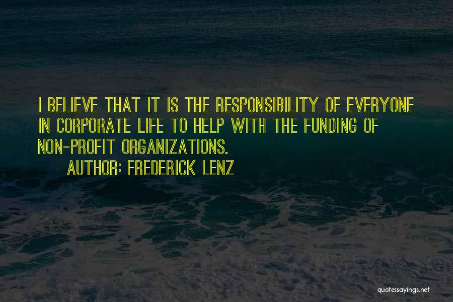 Corporate Profit Quotes By Frederick Lenz