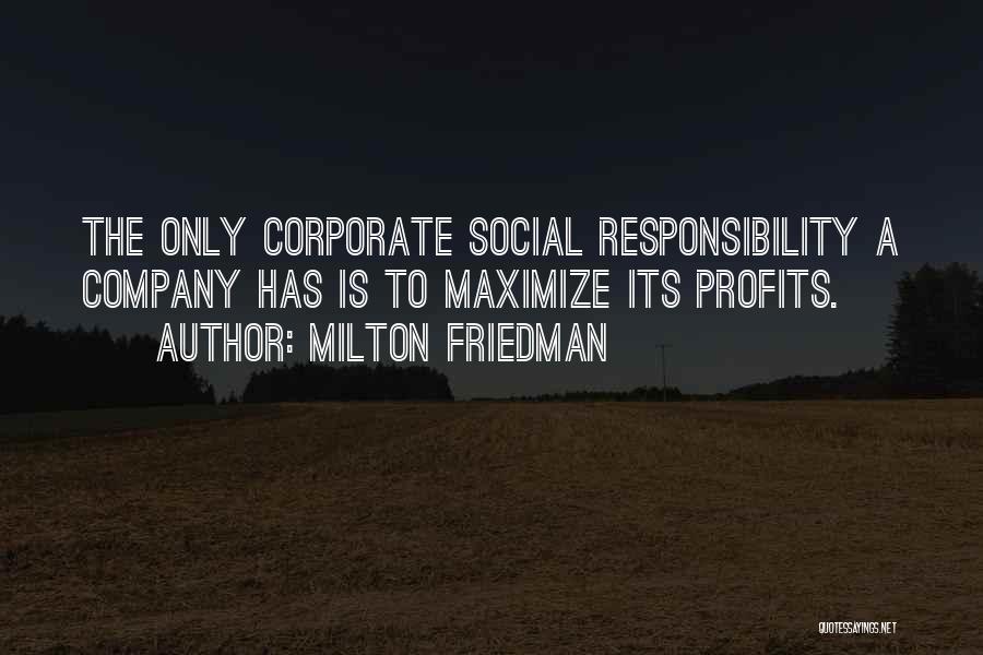 Corporate Profit Quotes By Milton Friedman