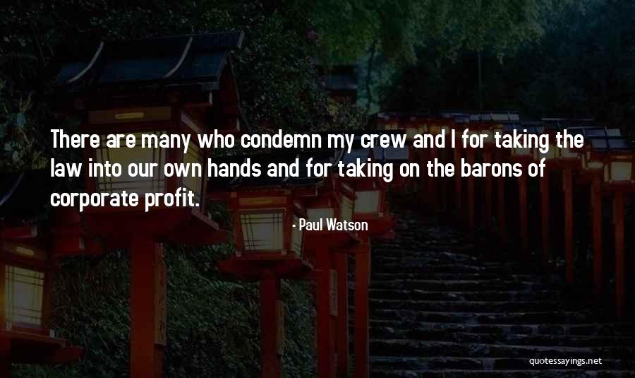 Corporate Profit Quotes By Paul Watson