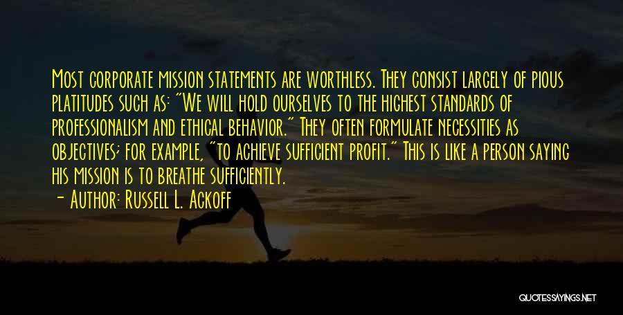 Corporate Profit Quotes By Russell L. Ackoff