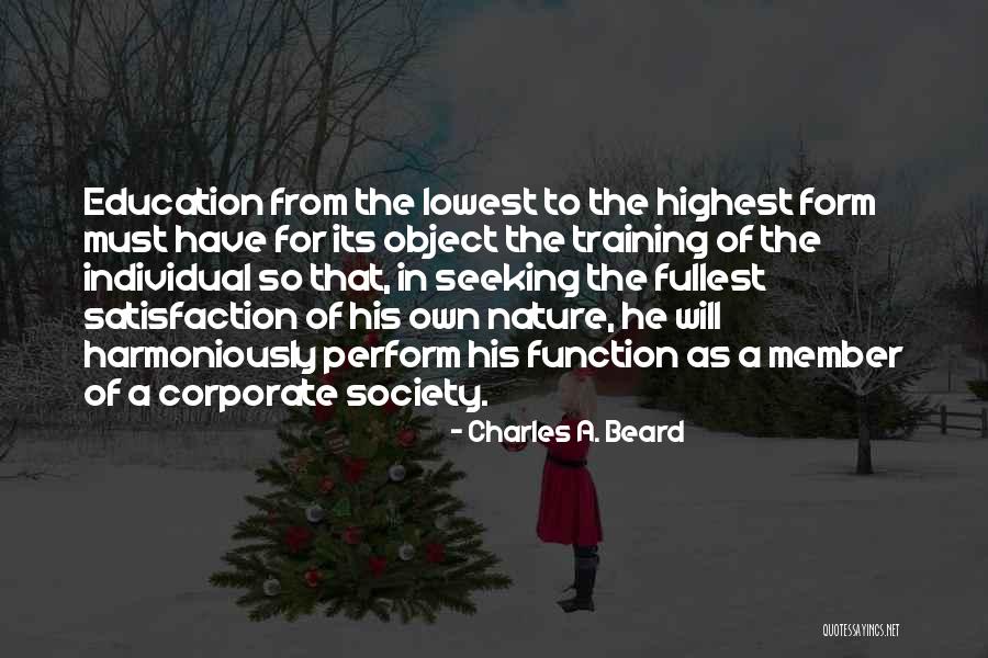 Corporate Training Quotes By Charles A. Beard