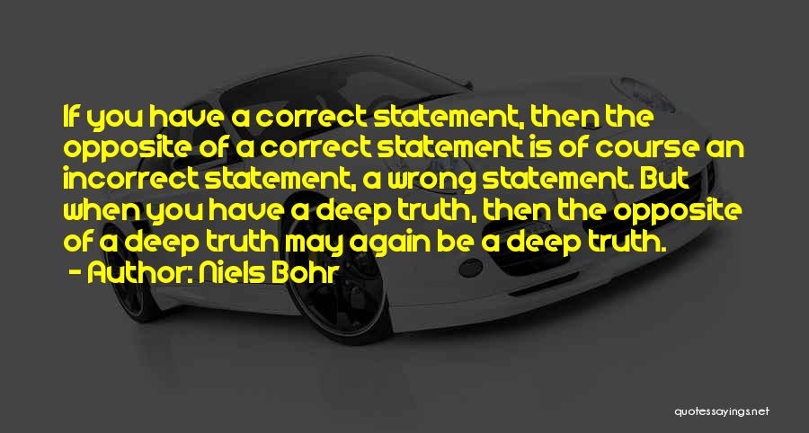 Correct The Wrong Quotes By Niels Bohr