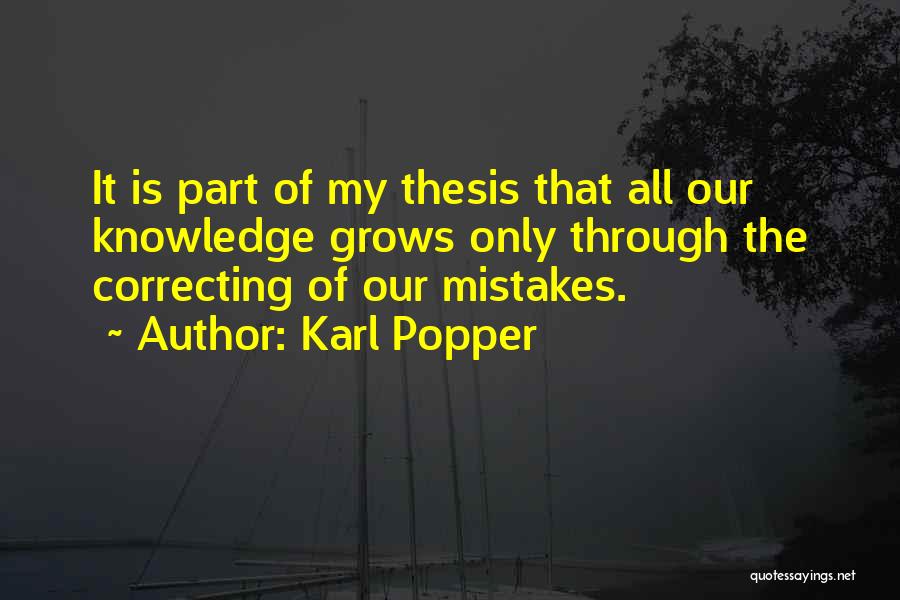 Correcting A Mistake Quotes By Karl Popper