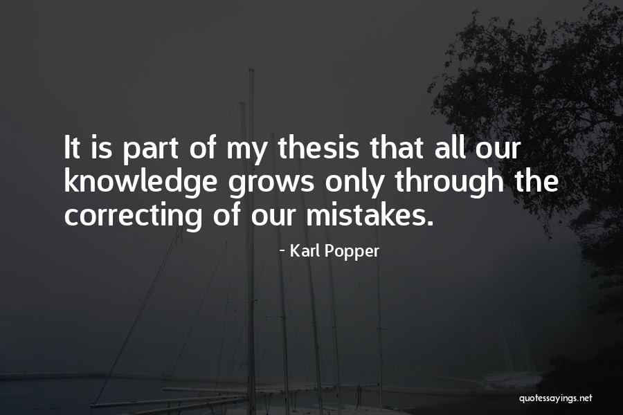 Correcting Mistakes Quotes By Karl Popper