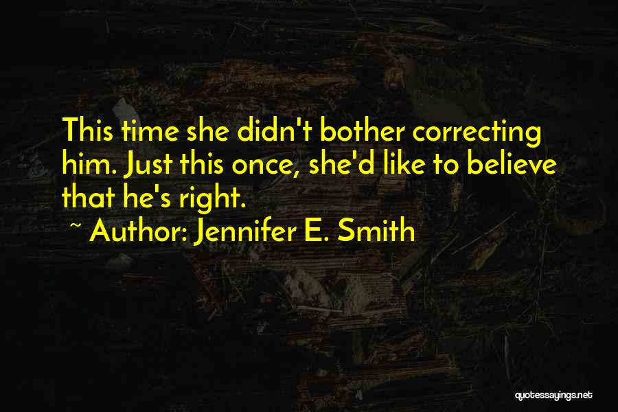 Correcting Quotes By Jennifer E. Smith