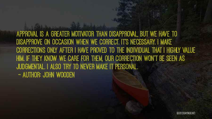 Correction Quotes By John Wooden