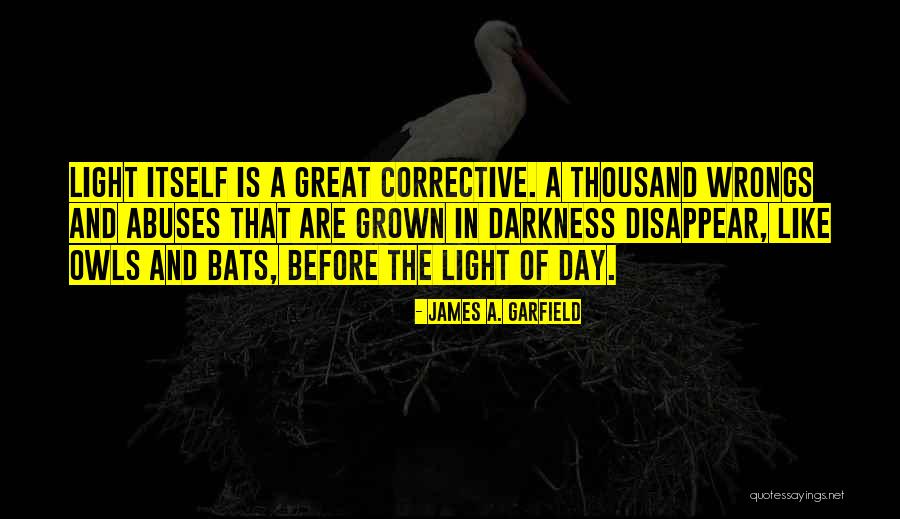 Corrective Quotes By James A. Garfield