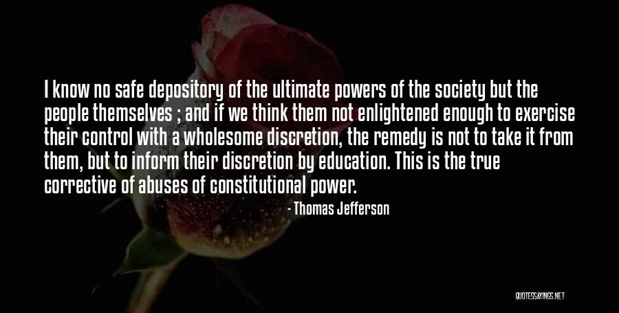 Corrective Quotes By Thomas Jefferson