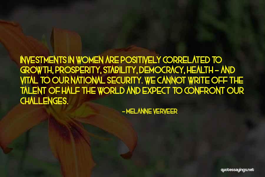 Correlated To Quotes By Melanne Verveer