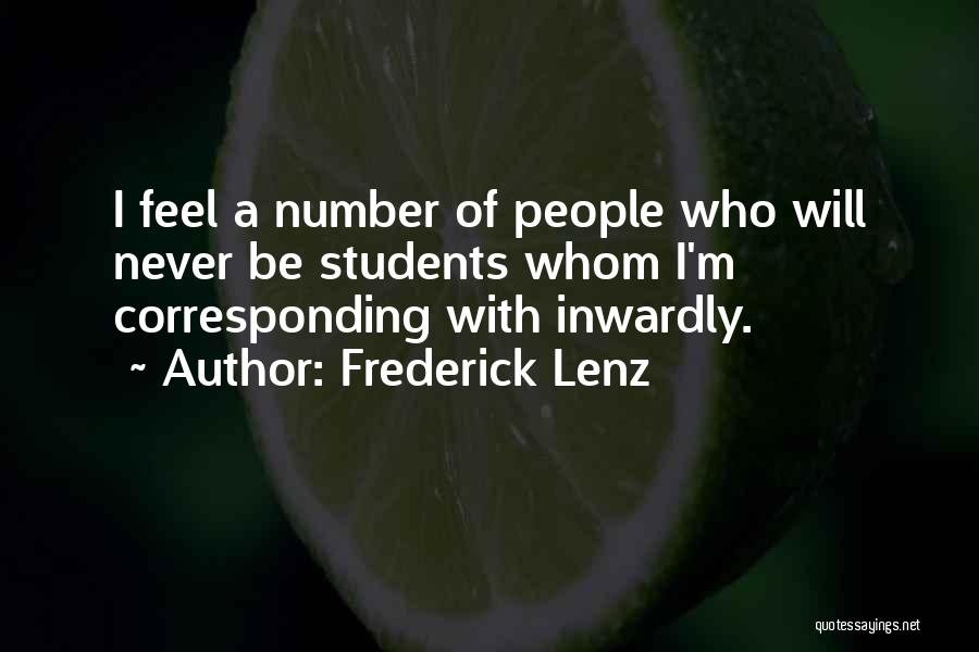 Corresponding Quotes By Frederick Lenz