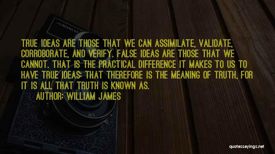 Corroborate Quotes By William James