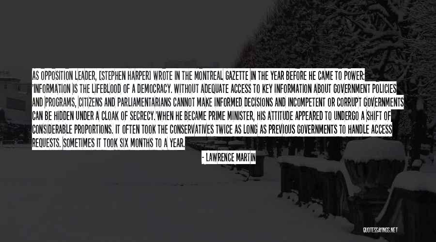 Corrupt Power Quotes By Lawrence Martin