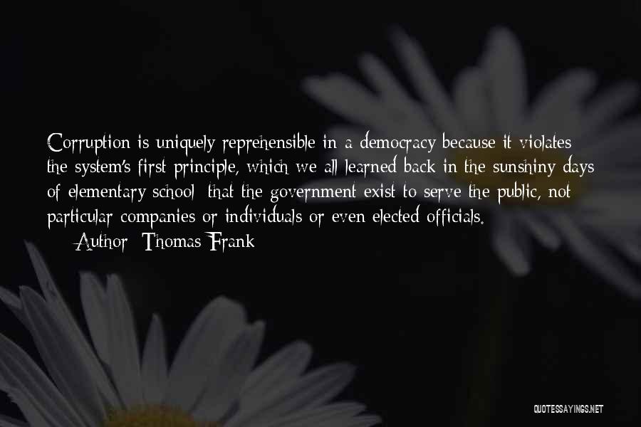 Corruption In Government Quotes By Thomas Frank