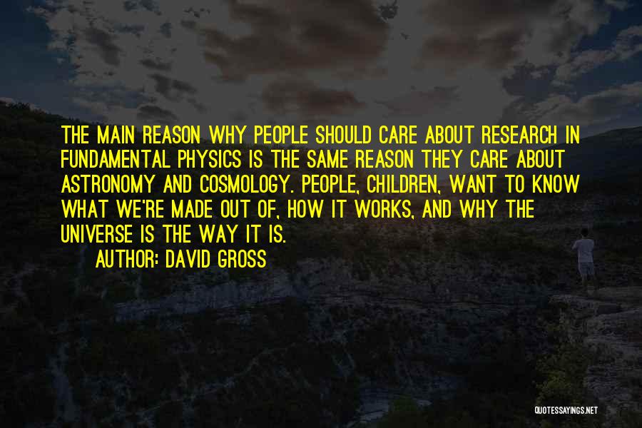 Cosmology Quotes By David Gross