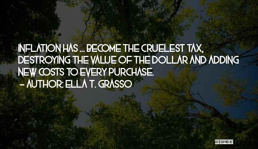 Cost And Value Quotes By Ella T. Grasso