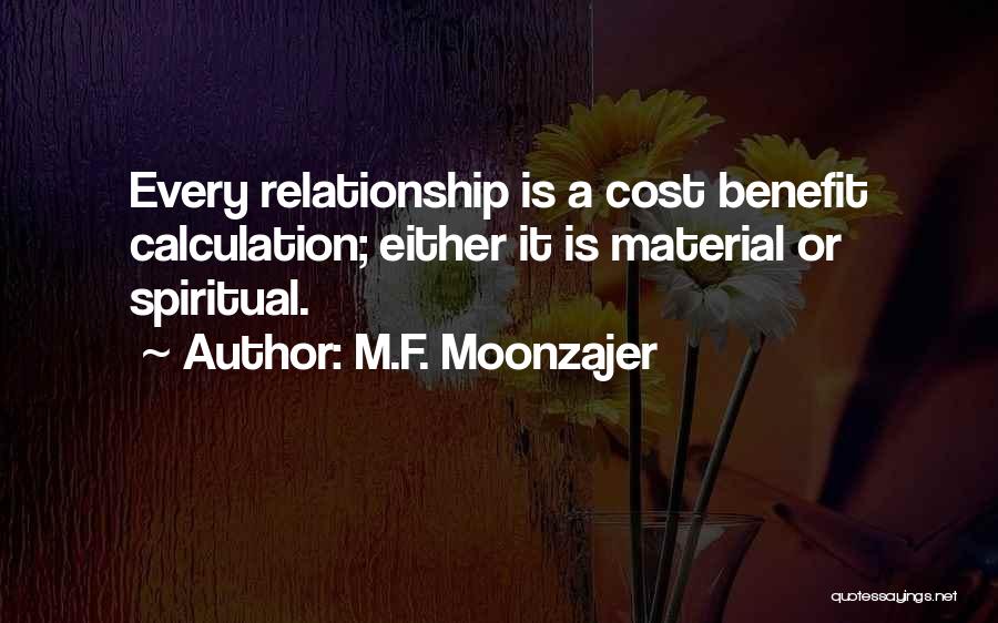 Cost Benefit Quotes By M.F. Moonzajer