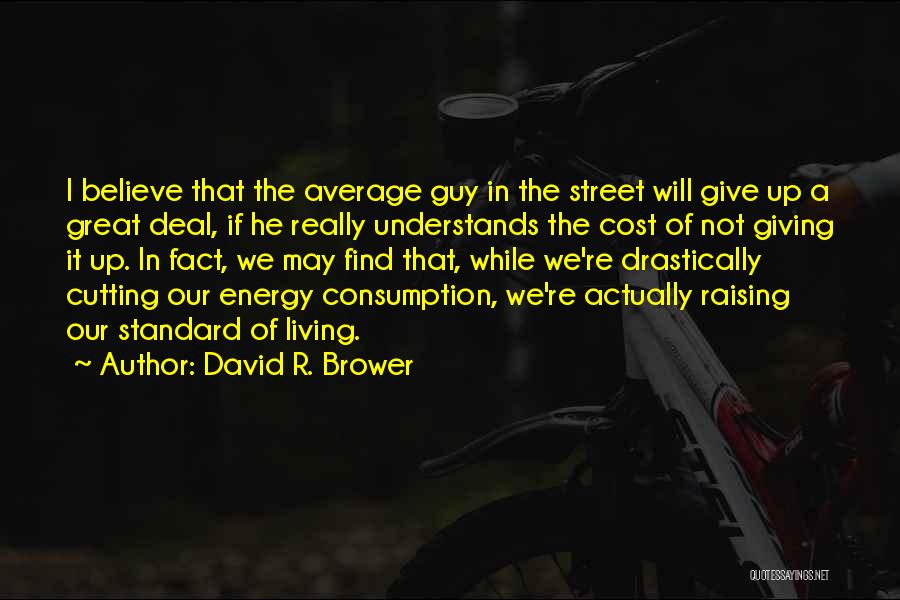 Cost Cutting Quotes By David R. Brower