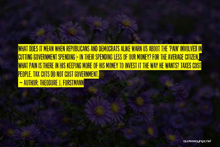 Cost Cutting Quotes By Theodore J. Forstmann