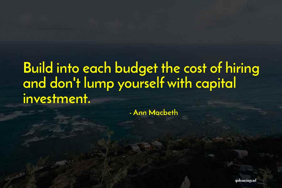 Cost Of Capital Quotes By Ann Macbeth