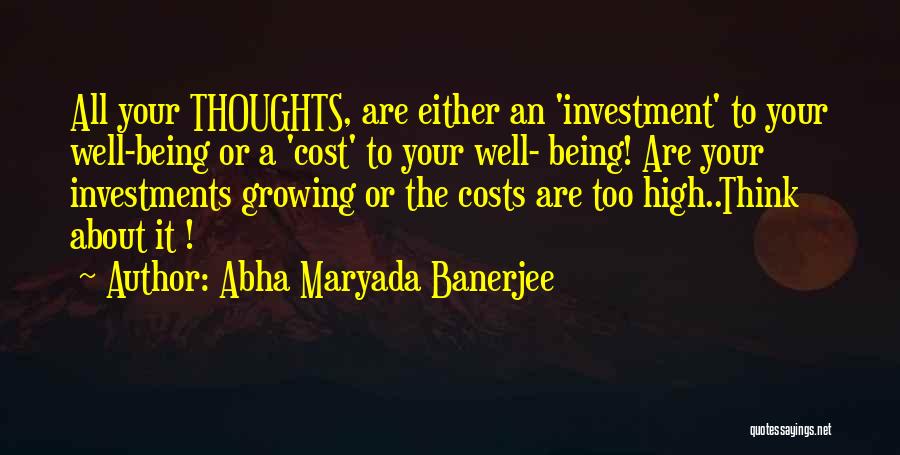 Cost Of Doing Nothing Quotes By Abha Maryada Banerjee