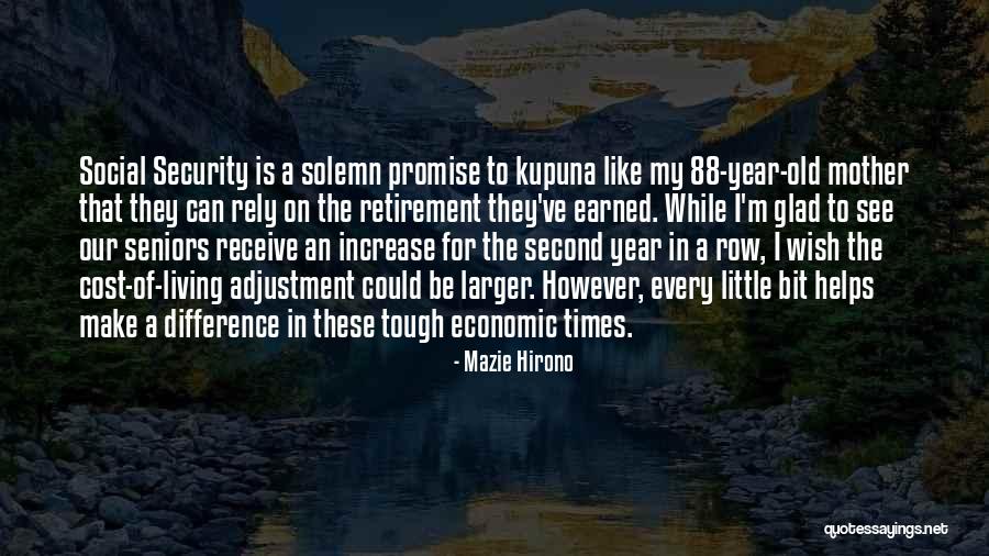 Cost Of Living Quotes By Mazie Hirono