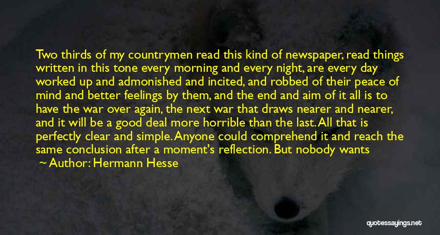 Cost Of War Quotes By Hermann Hesse