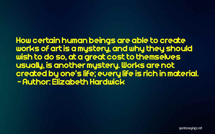 Cost Quotes By Elizabeth Hardwick