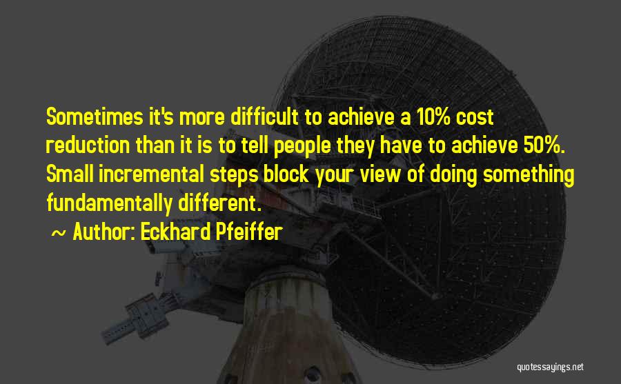 Cost Reduction Quotes By Eckhard Pfeiffer