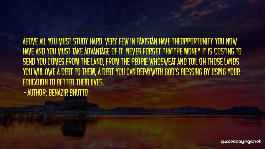 Costing Quotes By Benazir Bhutto