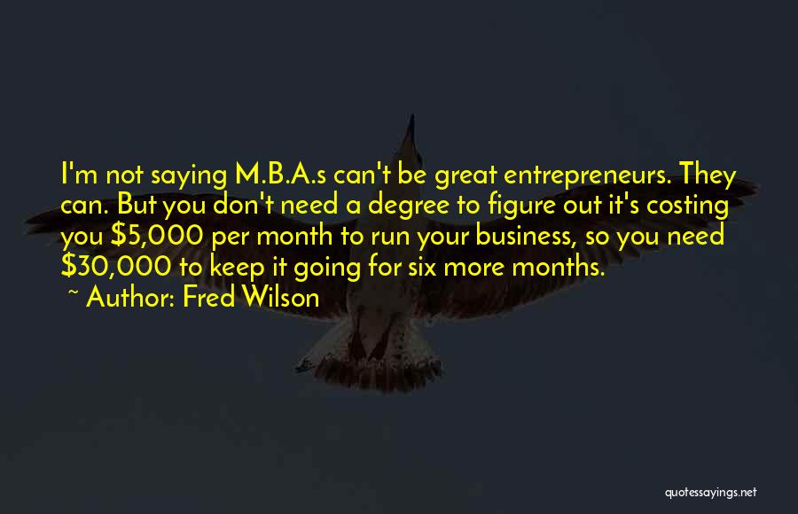 Costing Quotes By Fred Wilson