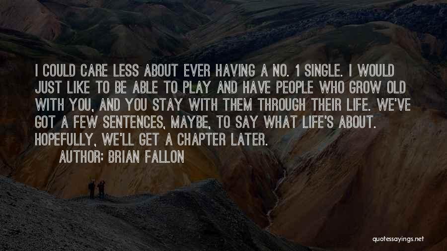 Could Care Less Quotes By Brian Fallon