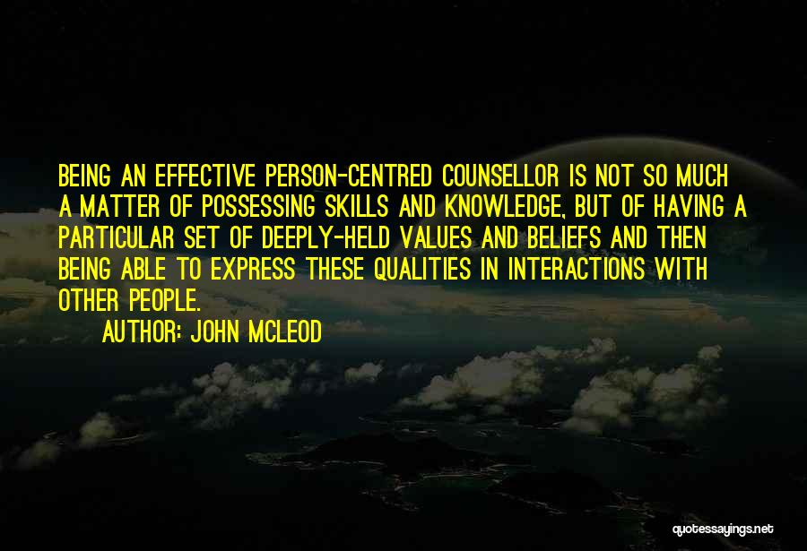 Counselling Quotes By John McLeod