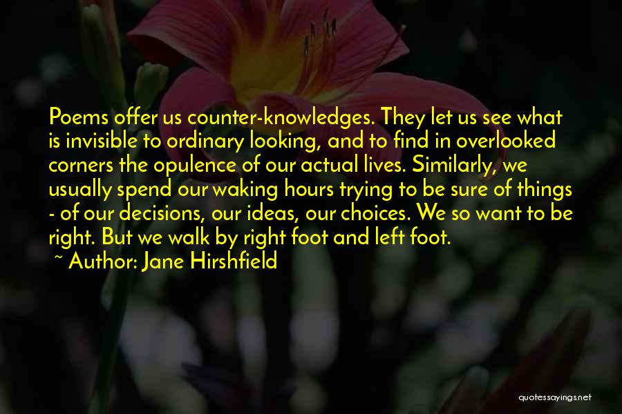 Counter Offer Quotes By Jane Hirshfield