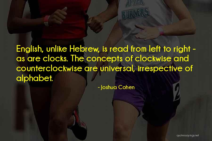 Counterclockwise And Clockwise Quotes By Joshua Cohen Counterclockwise And Clockwise Quotes By Joshua Cohen