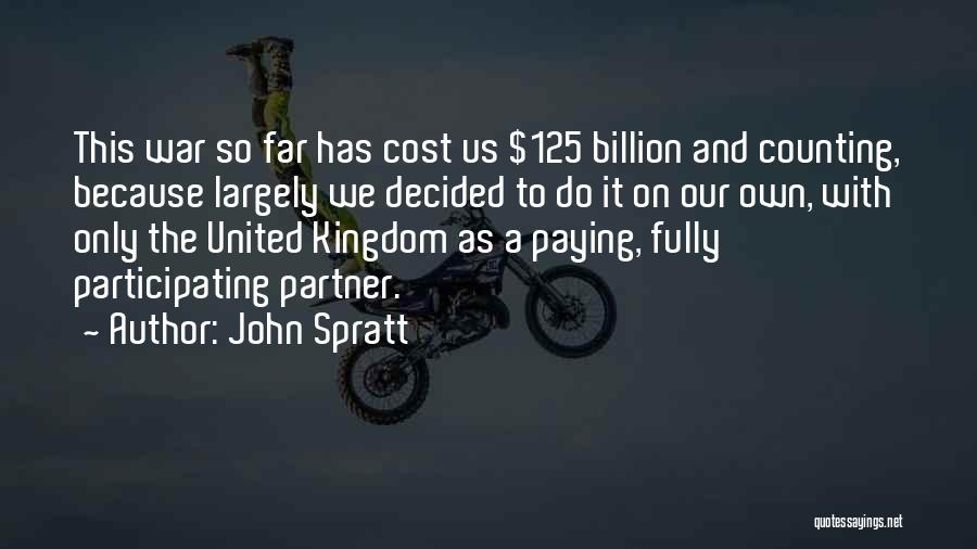 Counting The Cost Quotes By John Spratt