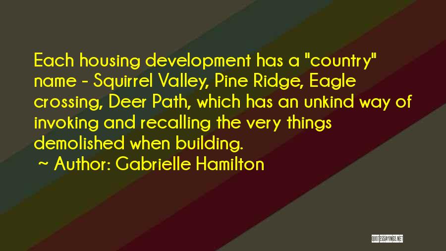Country Development Quotes By Gabrielle Hamilton
